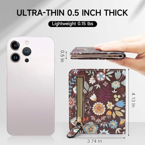 Small Womens Wallet Mini Compact Bifold Pocket Wallet Ladies RFID Blocking Slim Wallet for Women with ID Window2