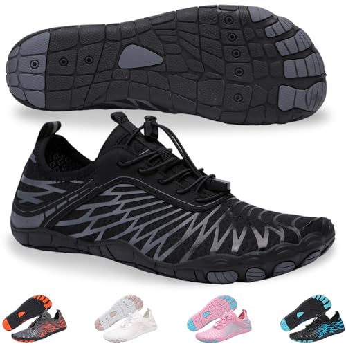 Image of Hike Barefoot Shoes for Women Men - Quick Dry Wide Toe Box Beach Swim Athletic Sports Shoes, Non-Slip Hike Yoga Lightweight Footwear Aqua Hiking Walking Kayaking Diving Surfing