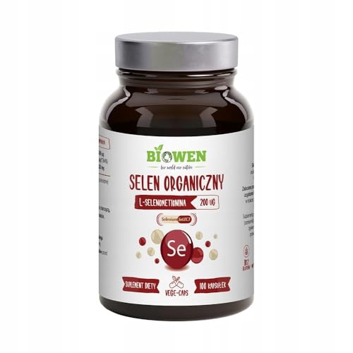 BIOWEN Organic Selenium L-Selenomethionine, Dietary Supplement, 100 Vegan Capsules, 200µg Selenium, No Preservatives and Dyes