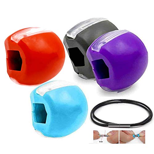 Jawline Exercise, Chewing Ball Jaw Mouth Shaper Facial Muscle Tightener, for Strengthening and Tightening Jaw and Neck Area. 