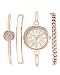 Anne Klein Women's AK/1470RGST Rose Gold-Tone Bangle Watch and Bracelet Set