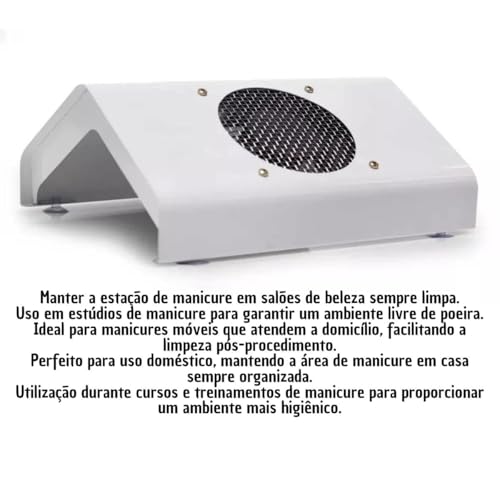 Coletor De Pó P/Unhas Mega Bell Manicure Bivolt Gel Fibra