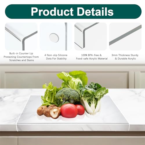 2 Pack Tablas de Cortar Acrílicas Rectangulares 40x30 cm miniatura 3
