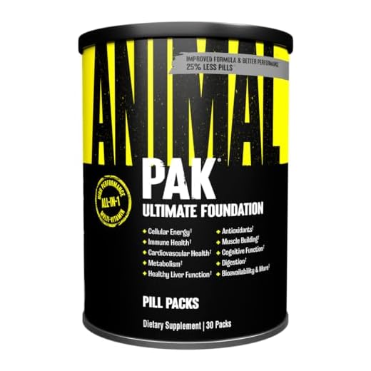 Animal Pak - Convenient Multivitamin for Men & Women Daily All-in-One Vitamin & Supplement Pack - Zinc, Vitamins C, B, D, Amino Acids, and Immune Support - Sports Nutrition Performance - 30 Count