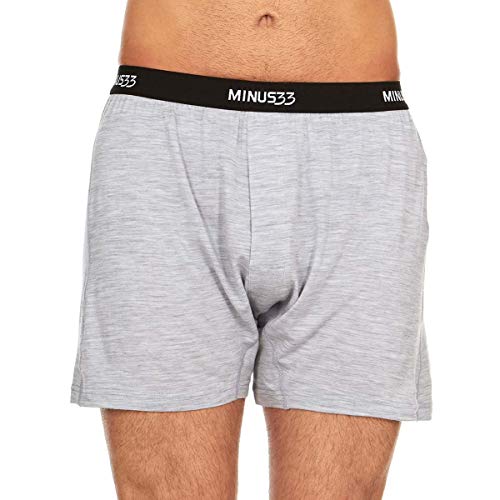 Minus33 Merino Wool 1114 Woolverino Men's Micro Boxer Ash Grey XXL