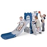 BABY JOY 6-in-1 Toddler Slide Playset