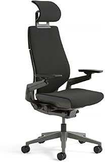 Steelcase Gesture Office Desk Chair with Headrest Plus Lumbar Support Cogent Connect Graphite