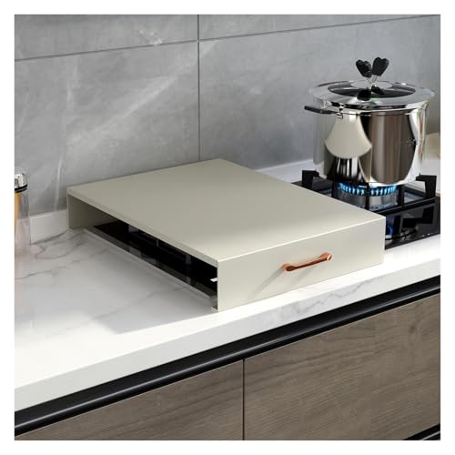 tapa encimera gas Blanca Funda Para Múltiples Estufas De Tabla Con Asas, Funda Protectora Para Calentador De Gas De Cocina, Proporciona Una Superficie De Trabajo Adicional(30x40x7cm/12x16x2.7in)