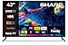 Sharp 43-inch 4K Ultra HD Frameless LED Roku Smart TV Dolby Vision HDR HDMI eARC Freely Included 43HJ4325K (HJ Series)