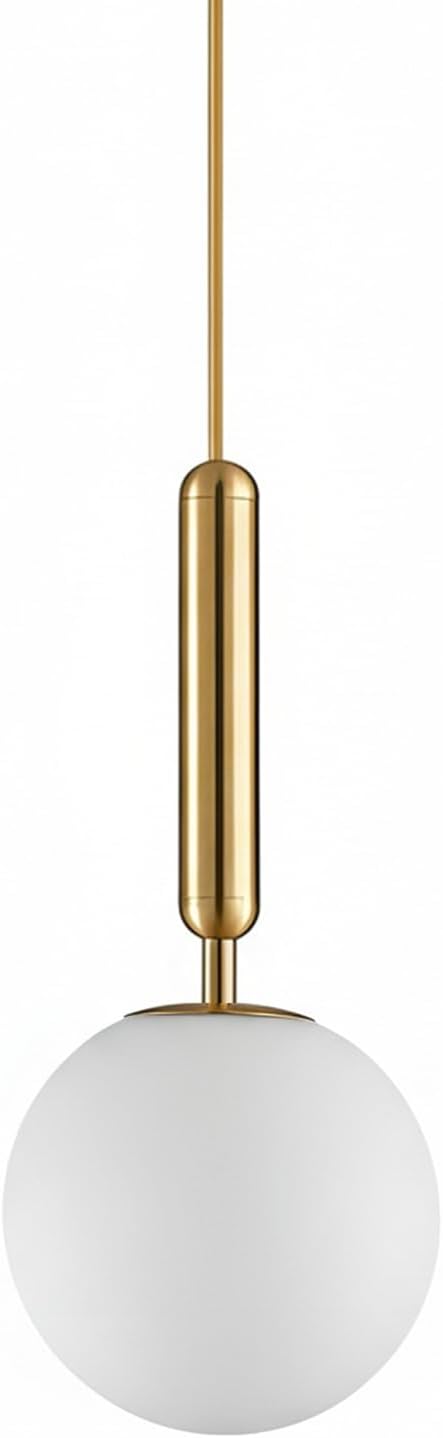 Nordic Modern Glass Ball Pendant Light - Milky Matte White