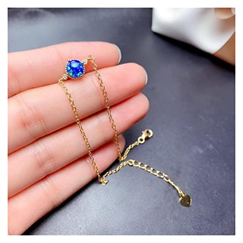 Bracelet opale naturelle en argent 925 véritable pour femme