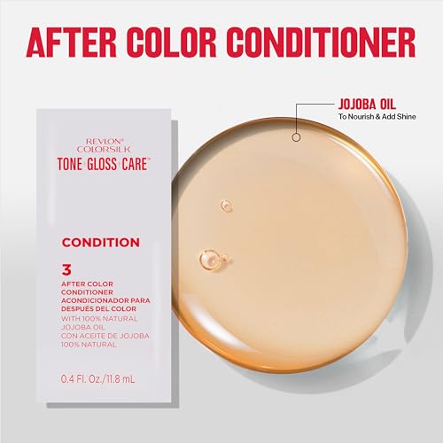 Revlon ColorSilk Tone + Gloss + Care Hair Color, Hair Dye with Leave in Scalp and Hair Serum - Image 5