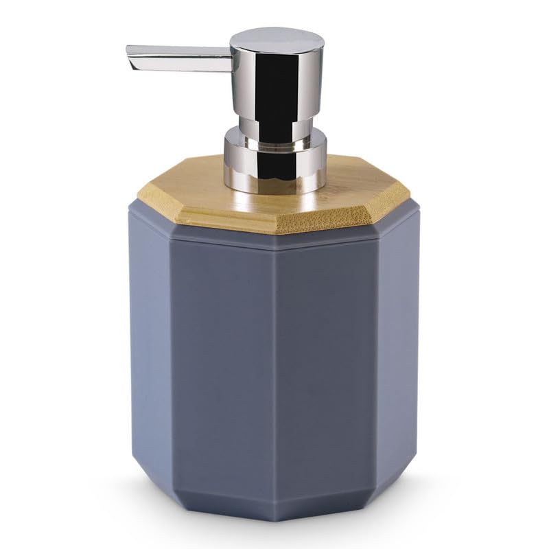 Image of Freelance Portofino ABS Soap Dispenser for Wash Basin - Charcoal Grey - Stylish Liquid Handwash /Hand Wash Bottle - Plastic Bathroom Lotion /Shampoo Pump Bottles for Home /Kitchen - Stronger than Ceramic
