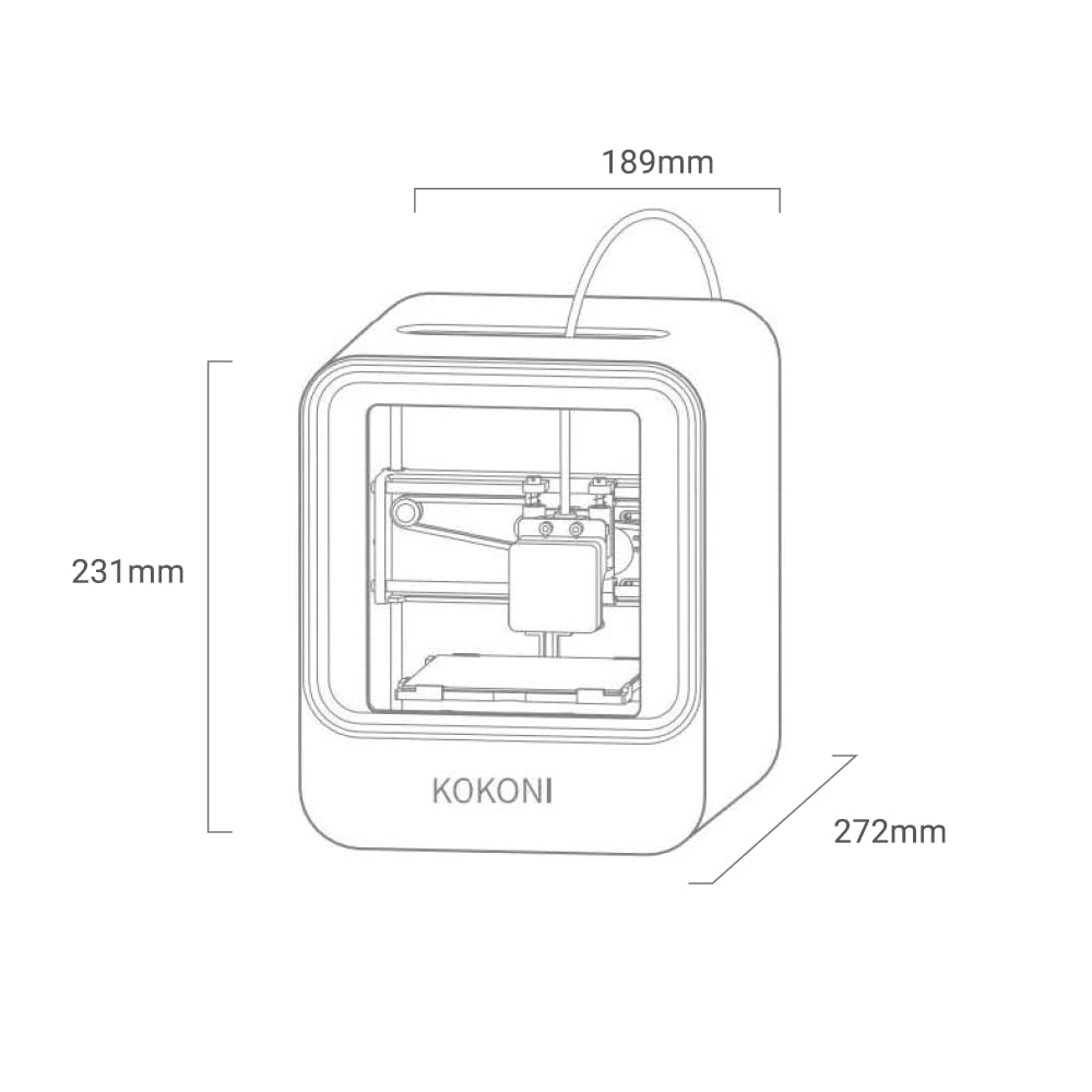 KOKONI-EC1 3Dプリンター ホワイト 本体 KOKONI-EC1 3D プリンター l 使いやすいワイヤレスアプリ