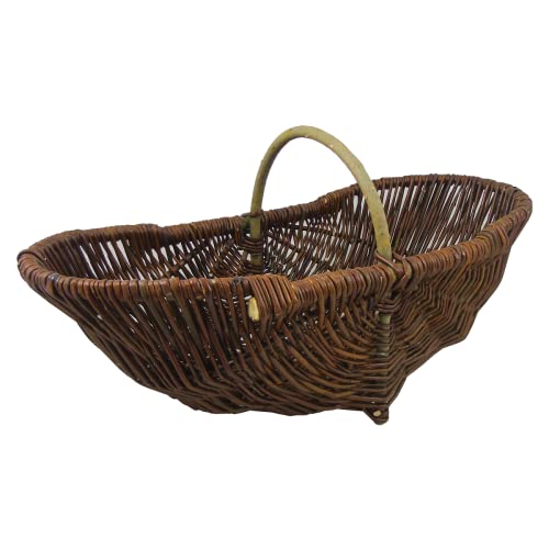 Gemüsekorb Kartoffelkorb Erntekorb WEIDENKORB Gartenkorb Pilzkorb Blumenkorb Einkaufskorb (46cm) Cover