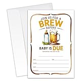 XZMBQ Join Us For A Brew Before Baby Is Due - Funny Baby Shower Invitations - 20 Invitation Cards 4