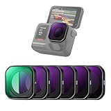 K&F CONCEPT Screw On ND Filter Compatible with Insta360 Ace Pro 2, 6 Pack PL ND8 ND16 ND32 ND64 ND128 Polarizer Neutral Density Filter Action Camera Accessories (Not for The ace pro 2 New Lens Model)