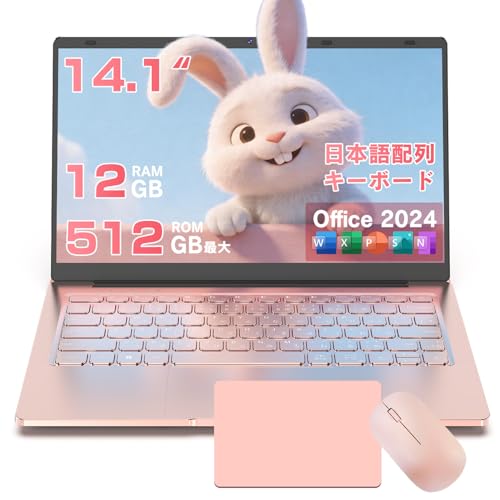 JCTQ �m�[�g�p�\�R�� Windows11 Office 2024���� 14�C���` Celeron N3350 ���{��L�[�{�[�h 12GB+256GB SSD ���^�y�� �m�[�gPC ���S�Ҍ��� �w�� �}�E�X�E�}�E�X�p�b�h�t�� �s���N