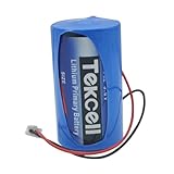 RUNAAJA (1-Pack) SB-D02 with Plug 3.6V 19000MAH Size D Non-Rechargeable Lithium Battery with White Plug for Tekcell SB-D02