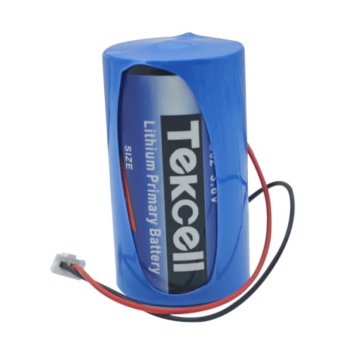 RUNAAJA (1-Pack) SB-D02 with Plug 3.6V 19000MAH Size D Non-Rechargeable Lithium Battery with White Plug for Tekcell SB-D02