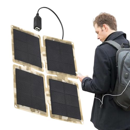 Caricatore solare portatile Pannello Accessori da campeggio pieghevoli multifunzione - Alimentazione per ventilatori videocamera di sicurezza telefono monitor e dispositivi