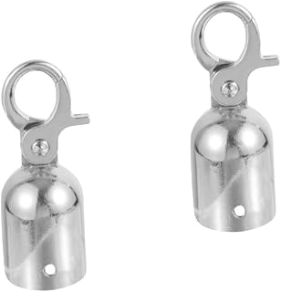 OSALADI Rope End Snap Decking Rope Fittings 2pcs Rope End Stop Trumpet Accessories Silver Rope Stainless Steel End Cap