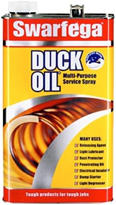 Swarfega Duck Oil Multi-Purpose Lubricant, Rust Protector, Releases Rusty Bolts, Light Degreaser, Silicone Free, 5L Can