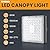 Goldinfu 100W LED Canopy Lights 4Pack, 5000K 15000LM, IP65 Waterproof, Commercial LED Canopy Lights Outdoor for Gas Station, Carport, Parking Garage, Warehouse, 100-277VAC, ETL Listed