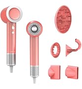 Hair Dryer, Blow Dryer with Diffuser,1600W High Speed Drying Low Noise 5C Thick Hair Ionic Hairdr...