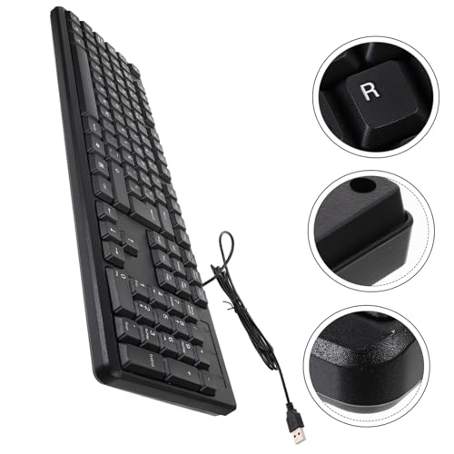 Clavier ordinateur de bureau filaire compact iplusmile noir - 7