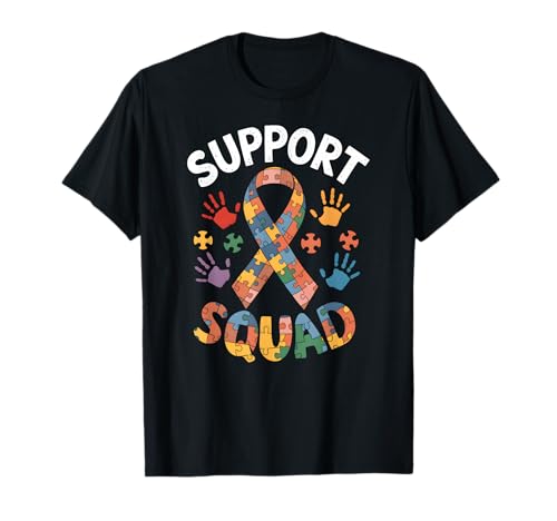 Autism Squad Puzzle Autistic Support Awareness Teacher T-Shirt