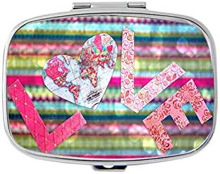 Qien BaiSei Love Pill Box/Pill case-Rectangular Pocket Pill Box/case-Two Compartments for Keeping Pill Box/case