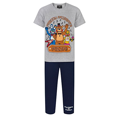 Five Nights At Freddys Childrens Boys Official Character Pyjama Set (Years (9-10)) (Grey/Navy)