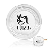 灰皿 ウマ娘 URA ガラス灰皿 円形 タバコ固定 滑り止め 大容量 おしゃれ 喫煙具 デスク装飾 屋内 屋外 業務 車用 家庭用 自宅 プレゼント