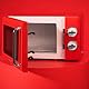 Cecotec Mechanische Mikrowelle Proclean 3010 Retro Red, 20L, 700W, 6 Stufen, Einstellen der Zeit 30 Min Timer, Auftaumodus, Vintage Design Rot, Edelstahl, Innenbeleuchtung, Retro-Design