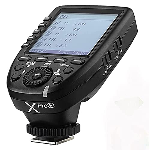 Godox Ad300 Pro 300W Flash con 60 Cm Softbox Y Godox Xpro-F Flash Gatger 2.4G 1/8000S Hss 2600Mah 320 Full Power 12W Modelado Bicolor Led Compatible para Cámaras Canon Nikon Sony Fuji Olympus, Etc.