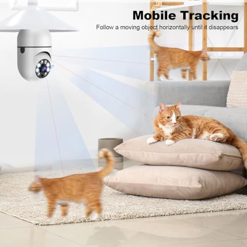 Image of Maizic Smarthome Robo Bulb Wi-Fi Camera 5 MP FHD 1440p Resolution CCTV Camera, Full Color Night Vision, Two-Way Audio, AI Human Detection, Motion Detection, 360 Degree PTZ Rotation