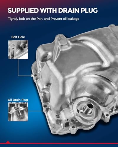 Image of KAX Engine Oil Pan Compatible with Odyssey, RDX, Accord, RLX, ZDX, MDX | 264-380 with Drain Plug for 2016-2017 Odyssey, 2016-2018 RDX, 2016-2017 Accord, 2017-2020 MDX, 2016-2020 RLX, 2010-2011 ZDX