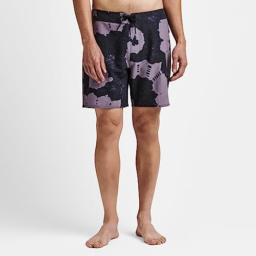 Roark Men's Passage 17" Boardshorts, Purple Haze Shibori, 334