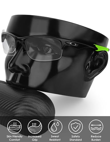 Image of BLAZERBUCK Replacement Temple Sleeves Ear Socks for Oakley Bottle Rocket OO9164 Sunglass - Green