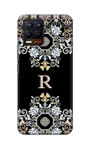 Image of PRINTFIDAA Name II Initial II Letter Alphabet R Floral Pattern Printed Designer Hard Back Case Cover for Realme 8 / Realme 8 Pro -(VS) MVN1007