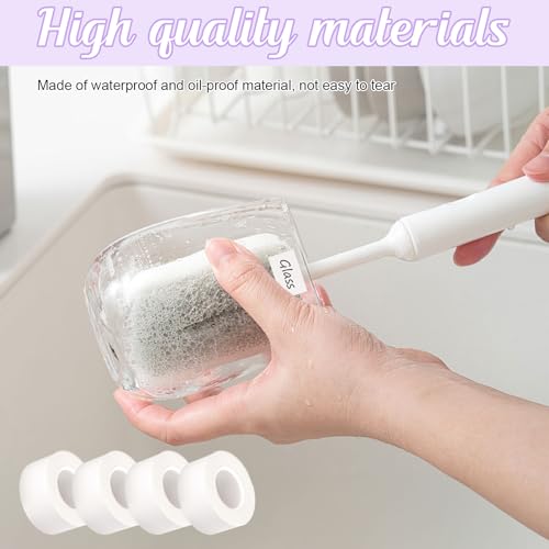 4 Rollen Etikettenband Geeignet für die Meisten Etikettendrucker Wasserfeste Etikettenband Drucken Sie Barcode, Name, Datum, Preis usw Geeignet für Haus, Büro, Schule (Weiß(12mm))