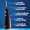 Waterpik Cordless Pearl Rechargeable Portable Water Flosser for Teeth, Gums, Braces Care and Travel, Extra Quiet, 4 Flossing Tips - ADA Accepted, WF-13 Black