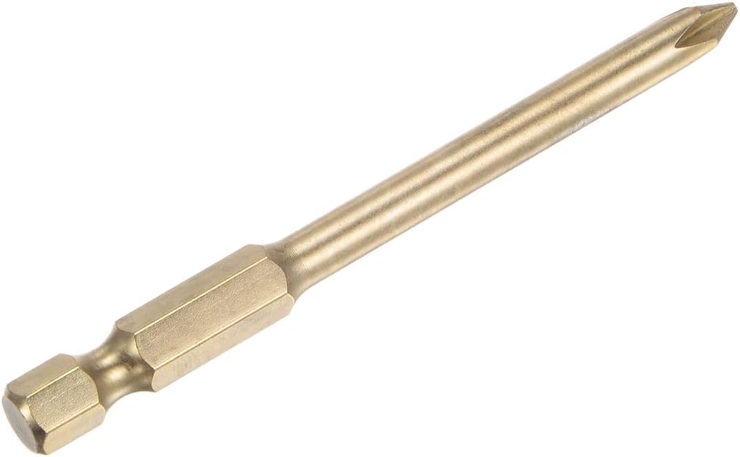 HARFINGTON PH1 Phillips Head Screwdriver Drill Bit 3" Length 0.2" Dia 1/4 Inch Hex Shank S2 Steel Magnetic Cross Head for Power Tool