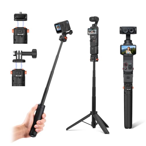 20 Osmo Pocket 3 4 Tripod Xtra Muse Mini Table Desk Extendable Stand Small Handheld Selfie Stick Quick Release 1/4 Screw Vlog for DJI Action 6 5 Pro 4 for Insta360 X4 X5 Luna Ultra Accessories