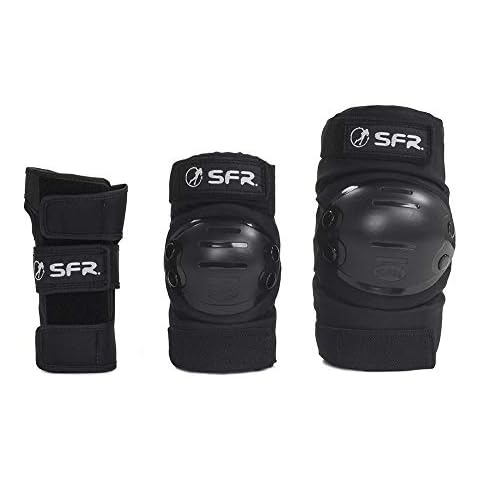 SFR Skates SFR Youth Ramp Triple Pad Set Colour Black,Youth Unisex, AC600, Black (Black), L Cover