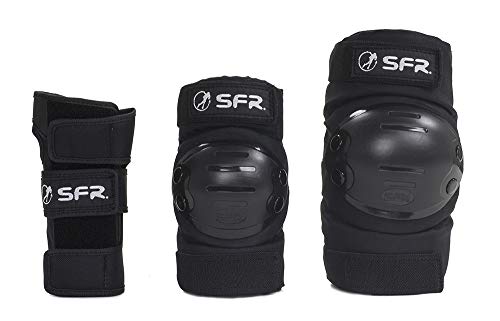 SFR Skates SFR Youth Ramp Triple Pad Set Colour Black,Youth Unisex, AC600, Black (Black), L