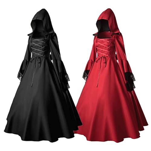 Robe de Renaissance rétro gothique idéale pour bal et carnaval - 2