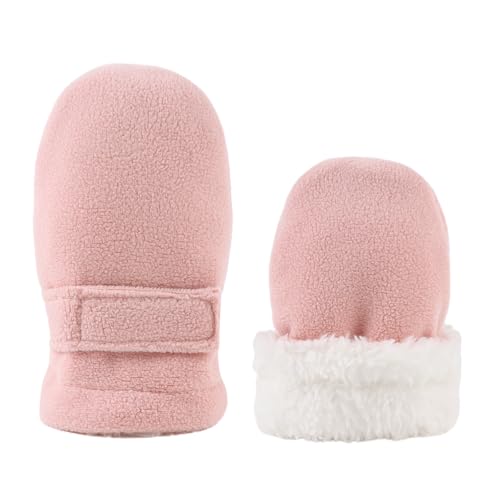 Newborn Baby Mittens Toddler Winter Warm Fleece Lined Gloves No Scratch Adjustable Mitten for Infant Boys Girls2