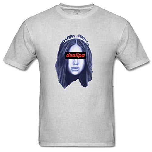 iCoup Julongcul Men's Youtuber Music Lover Dualipa Cotton T-Shirt L Gray